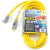 U.S. Wire 74025 25 Ft. Power-On Illuminated Plug Temp-Flex-35 Cord, Yellow, 300V, SJTW-A 12/3