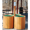 Recycling Center - Resinwood Slats Cedar 96 Gallon