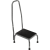 Drive Medical Step Stool with Handrail - Non-Skid Rubber Footstool Platform 13031-1SV