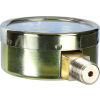 Global Industrial™ 2.5in Type 111.10 300PSI/KPA Gauge - 1/4in NPT LM Polished Brass
																			