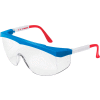 MCR Safety SS130 Stratos® Safety Glasses, Red/White/Blue Frame, Clear Lens