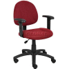 Boss Deluxe Posture Chair with Adjustable Arms Burgundy