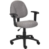 Boss Deluxe Posture Chair with Adjustable Arms Gray