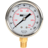 2 1/2" dial, liquid filled, 1/4" NPT bottom, 0-100 PSI
