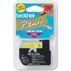 M Series Tape Cartridge for P-Touch Labelers, Black on Yellow, 1/2 Width