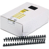 Fellowes® Plastic Combs - Round Back, 5/8", 120 Sheets, Black, 100/Pk - Pkg Qty 5