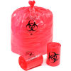 Linear Low Density Red Dressing Disposal Bags - 44 Gallon 37"W x 50"L, Pkg Qty 60