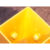 Hallowell Steel Single Rail Post, 18"H, Safety Yellow