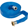 Apache 98138054 2" x 100' PVC Lay Flat Discharge Hose w/ M x F Aluminum Short Shanks