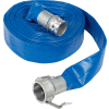 Apache 98138069 3" x 100' PVC Lay Flat Discharge Hose w/C x E Aluminum Cam & Groove Fittings