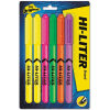 Hi-Liter Pen Style Highlighters, Six-Color Fluorescent Set