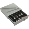 PM Company Steel Cash Drawer 04964 with Alarm Bell & 10 Compartments Key Lock, Stone Gray