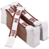 PM Company Self-Adhesive Color-Coded Currency Straps 55033 $5000 in $50 Bills Brown, 1000 Bands/Pack
