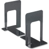 Jumbo Deluxe Metal Bookends, Nonskid Padded Base, Black Enamel, 1 Pair