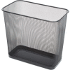 Rubbermaid® Rectangular Steel Mesh Wastebasket, 7.5 Gal. Black, FGWMB30RBK