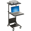 Balt® 81052 PBL AV Cart, 41-1/2"- 47-1/2"H x 18"W x 20"D, Black