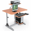 Balt® 82493 Ergo E. Eazy Workstation, 29"- 39"H x 41"W x 29"D, Teak