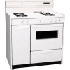 Summit WNM4307KW - Deluxe White Gas Range, Electronic Ignition, Clock/Timer, Oven Window Light, 36"W