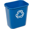 Rubbermaid® Deskside Recycling Wastebasket, 3 Gallon, Blue