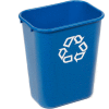 Rubbermaid® Deskside Recycling Wastebasket, 10 Gallon, Blue