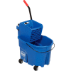 Rubbermaid WaveBrake® 2.0 Side Press Mop Bucket & Wringer Combo 26-35 Qt. - Blue