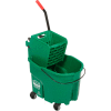 Rubbermaid WaveBrake® 2.0 Side Press Mop Bucket & Wringer Combo 26-35 Qt. - Green