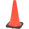 18" Traffic Cone, Non-Reflective, Orange W/ Black Base, 3 lbs, 03-500-05
