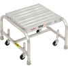 1 Step Mobile Aluminum Step Stand w/ Solid Ribbed Top Step & 16"W Platform - WLAR001164