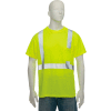 OccuNomix Standard Wicking Birdseye Class 2 T-Shirt W/ Pocket Hi-Vis Yellow, 2XL, LUX-SSETP2B-Y2X