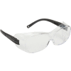 Ots® Safety Glasses Clear Lens , Black Temples