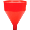 Funnel King® Red Safety Polyethylene 6 Quart Funnel - 32005