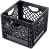Dairy Milk Crate, 13"L X 13"W X 11"H, Black - Pkg Qty 12