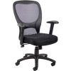 Interion® Mesh Office Chair With 25"H High Back & Adjustable Arms, Fabric, Black