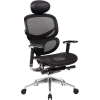 Boss Ergonomic Mesh Back Task Chair with Headrest & Seat Slider - High Back - Black