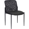 Boss Mesh Reception Guest Chair - Fabric - Mid Back - Black