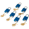 American Lock® No. A1106BLU Solid Aluminum Rectangular Padlock, Blue - Pkg Qty 6