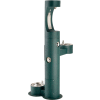 Elkay LK4420BF1UDB, Tri-Level Outdoor Pedestal Tubular W/Pet Fountain, Upper Water Refilling Station