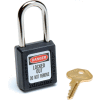 Master Lock® Safety 410 Series Safety Zenex Thermoplastic Padlock, Black, 410BLK