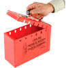 Master Lock Group Lock Box, Latch Tight Portable, Red