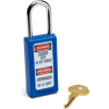 Master Lock® Safety 411 Series Zenex Thermoplastic Padlock, Blue, 411BLU