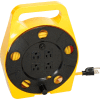 Bayco® Quad Plug Cord Reel SL-755, 16/3 GA, 25'L Cord, Yellow