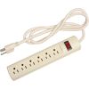 Surge Protected Power Strip, 6 Outlets, 15A, 73 Joules, 4-1/2' Cord - Pkg Qty 10