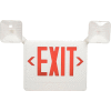Howard Lighting Exit/Emergency, 120/277V, 6V Battery, Plastic, White Reflector, Red Letter