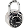 Master Lock® No. 1572 3-Letter-Combo Padlock 3/4" Inside Shackle HT, Control Chart,Bk Dial