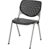 KFI Stack Chair with Perforated Back - Plastic Seat - Black - KOOL Series