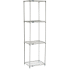 Nexelate® Silver Epoxy Wire Shelving Starter 24"W x 18"D x 86"H