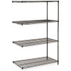 Nexel® Black Epoxy Wire Shelving Add-On 54"W x 14"D x 63"H