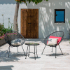 DUKAP® Outdoor Sassio 3 Piece Conversation Patio Set, Gray