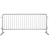 Queue Solutions CrowdMaster™ 1000 Steel Barricade, 100"L x 43"H, Flat Feet, Galvanized