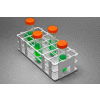 Bel-Art No-Wire#&153; PP Test Tube Rack 187450004, For 25-30mm Tubes, 21 Places, White, 1/PK
